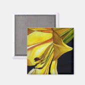 Yellow Golden Splendor Lilienkunst Magnet (Vorderseite/Rückseite)