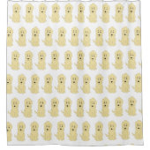 Yellow Goldendoodle Design Any Colour Background Duschvorhang (Vorderseite)