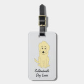Yellow Goldendoodle Design Any Colour Background Gepäckanhänger (Vorderseite vertikal)