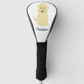 Yellow Goldendoodle Design Any Colour Background Golf Headcover (Vorderseite)