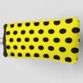 Yellow Golf Putter Cover with Black Dot Pattern Golf Headcover (Vorderseite)