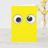 Yellow Googly Eyes Happy Birthday Card Karte (Gelbe Blume)