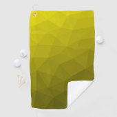 Yellow gradient geometric mesh pattern golfhandtuch (Insitu)