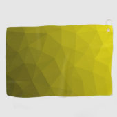 Yellow gradient geometric mesh pattern golfhandtuch (Horizontal)