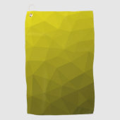 Yellow gradient geometric mesh pattern golfhandtuch (Vorderseite)