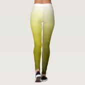 Yellow Gradient Geometric Mesh Pattern Ihr Name Leggings (Rückseite)