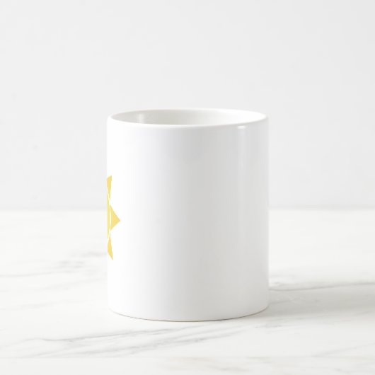 Yellow Gradient Sun with Single Letter Monogram Kaffeetasse (Mittel)