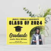 Yellow Graduate Personalisiert 2024 Graduation Par Ankündigung (Stehend Vorderseite)