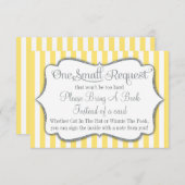 Yellow Gray Baby Showcard Buchen Begleitkarte (Vorne/Hinten)