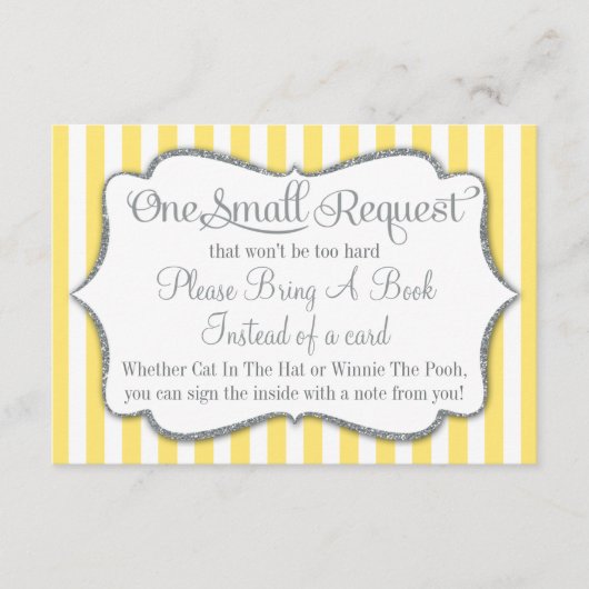 Yellow Gray Baby Showcard Buchen Begleitkarte (Vorderseite)