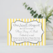Yellow Gray Baby Showcard Buchen Begleitkarte (Stehend Vorderseite)