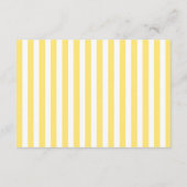 Yellow Gray Baby Showcard Buchen Begleitkarte (Rückseite)