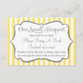 Yellow Gray Baby Showcard Buchen Begleitkarte