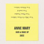 Yellow Gray Beauty Hair Salon 2022 Visitenkarten (Außenseite Aufgefaltet)
