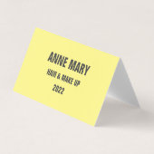 Yellow Gray Beauty Hair Salon 2022 Visitenkarten (Vorderseite)