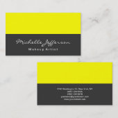 Yellow Gray Beruflich Trendy Business Card Visitenkarte (Vorne/Hinten)