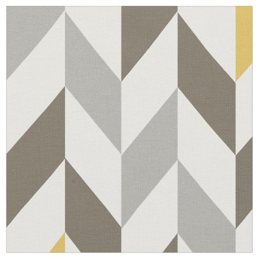 Yellow & Gray Chevron Pattern Stoff (Nahaufnahme)