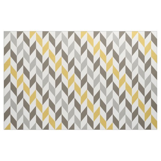 Yellow & Gray Chevron Pattern Stoff (Fat Quarter (45,7 x 55,9 cm))