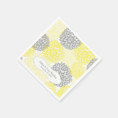 Yellow Gray Dahlia mums / Ihre eigene Formulierung Serviette (Ecke)