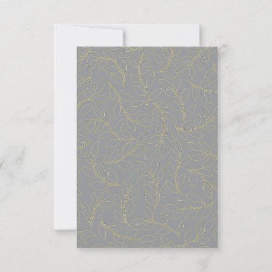 Yellow Gray Geometric Artistic | Modernes Abstrakt RSVP Karte (Rückseite)