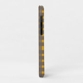 Yellow Gray Gingham Personalisiert Case-Mate iPhone Hülle (Hinten/Links)