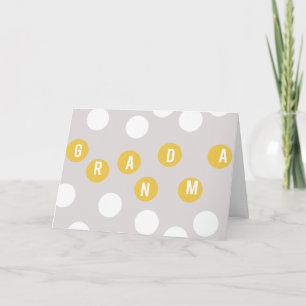 Yellow Gray Oma Happy Mother Day Card Feiertagskarte