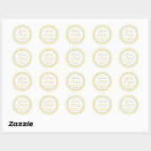 Yellow Gray Polka Dot Candy Buffet Stickers (Blatt)