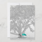 Yellow Gray Silver Mossy Oak Wedding Einladung (Rückseite)