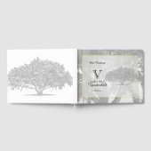 Yellow Gray Silver Mossy Oak Wedding Guest Book Gästebuch (Voll)