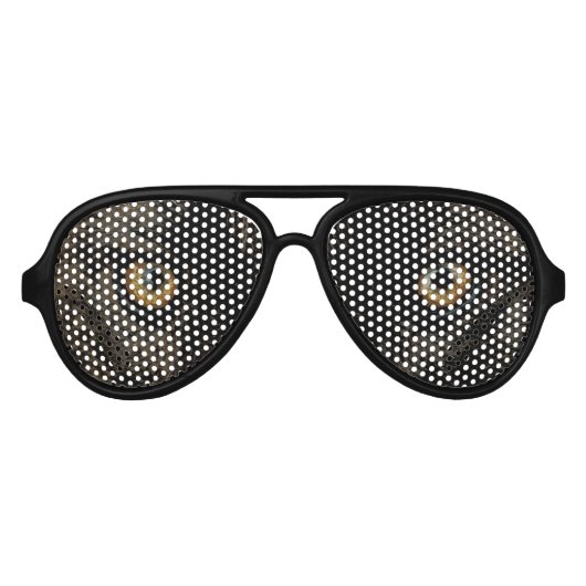Yellow Gray Wolf Eyes - Wildlife Partybrille (Vorderseite)