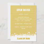 Yellow Gray Zig Zag Senior Picture Class Ankündigung (Rückseite)