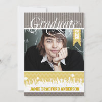 Yellow Gray Zig Zag Senior Picture Class