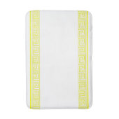 Yellow Grecian Frieze Design Badematte (Vorderseite Vertikal)