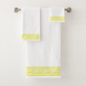 Yellow Grecian Frieze Design Badhandtuch Set (Insitu)