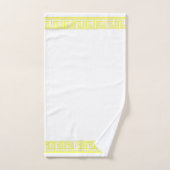 Yellow Grecian Frieze Design Badhandtuch Set (Handtuch)