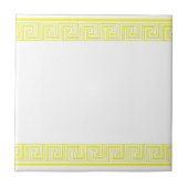 Yellow Grecian Frieze Pattern Fliese (Vorderseite)