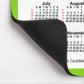 Yellow Green 52 Week Calendar von Janz 2024 Mousepad (Ecke)