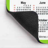 Yellow Green 52 Weeks Calendar von Janz 2024 Mousepad (Ecke)