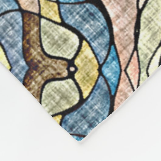 Yellow Green Aquamarin Blue Orange Angesagte Bohem Fleecedecke (Ecke)