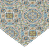 Yellow Green Aquamarin Blue Orange Angesagte Bohem Tischdecke (Schrägansicht)