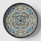 Yellow Green Aquamarin Blue Orange Angesagte Bohem Uhr (Vorderseite)