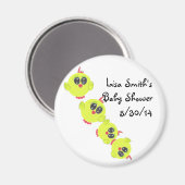 Yellow Green Babird Magnet (Vorderseite/Rückseite)