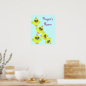 Yellow Green Babird Poster (Küche)