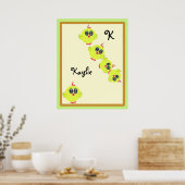 Yellow Green Babird Poster (Küche)
