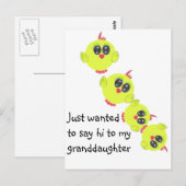 Yellow Green Baby Bird Postkarte (Vorne/Hinten)