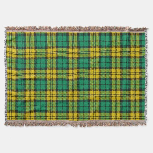 Yellow Green Blackwatch Campbell Tartan Kariert Decke (Vorderseite)