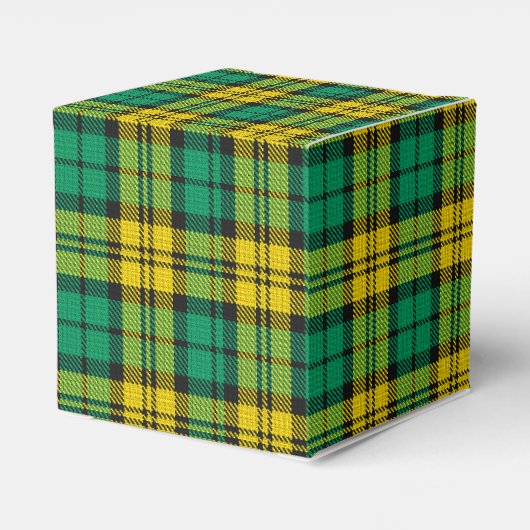 Yellow Green Blackwatch Campbell Tartan Kariert Geschenkschachtel (Rückseite)