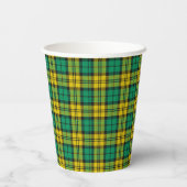 Yellow Green Blackwatch Campbell Tartan Kariert Pappbecher (Rückseite)