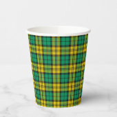 Yellow Green Blackwatch Campbell Tartan Kariert Pappbecher (Links)