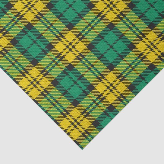 Yellow Green Blackwatch Campbell Tartan Kariert Seidenpapier (Detail)